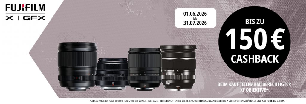 Fujifilm XF Objektiv Aktion – Bis zu € 150,– Cashback!