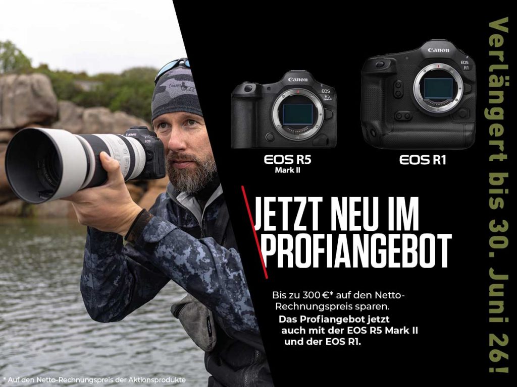 Verlängert bis 30. Juni 26 – Bis zu € 1.000,– Sofortrabatt für professionelle Foto- & VideografInnen!