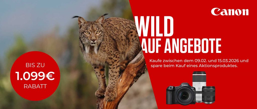 Canon „Wildlife auf Angebote“ Aktion 26 – Bis zu € 1.099,– Sofort-Rabatt!