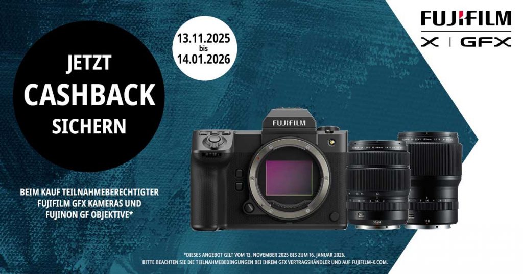 FUJIFILM GFX CASHBACK AKTION - € 500,– Cashback!