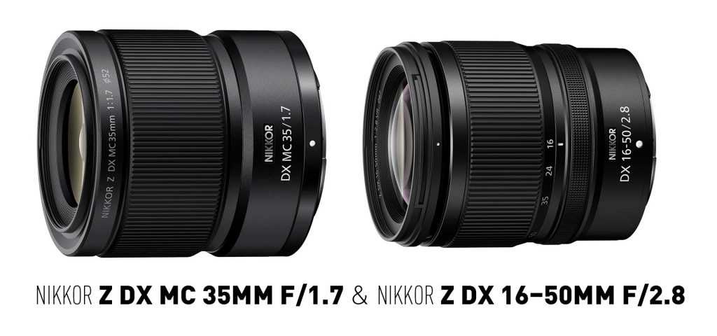 NIKKOR Z DX MC 35mm f/1.7 und NIKKOR Z DX 16–50mm f/2.8 VR