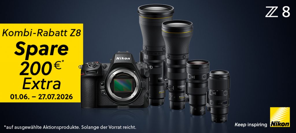 Nikon Z8 Kombi-Rabatt-Aktion – € 200,– Sofort-Rabatt