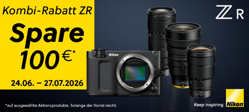 Nikon ZR Kombi-Rabatt-Aktion: € 100,– Sofortrabatt!