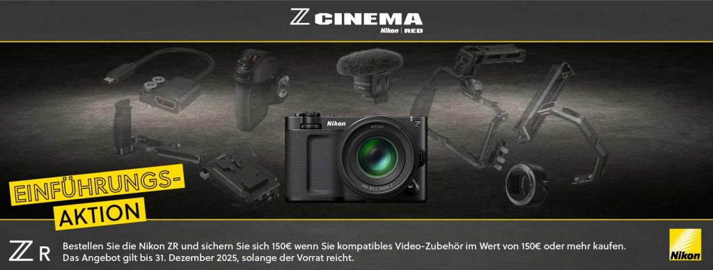Nikon ZR Einführungs-Aktion — Jetzt € 150,– sichern!
