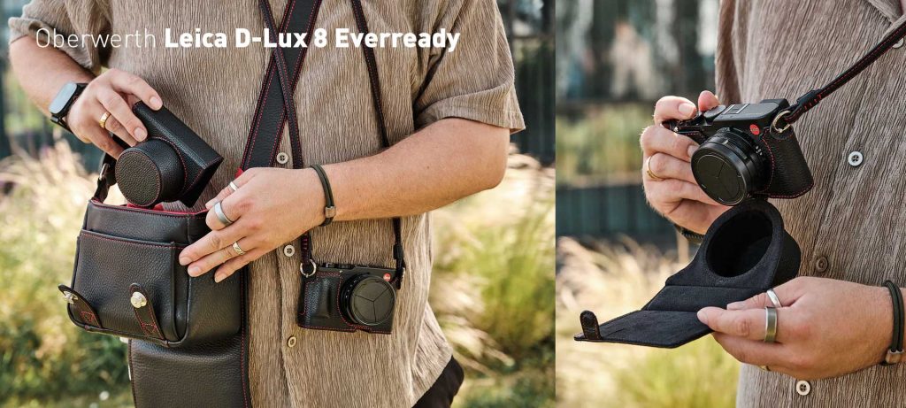 Leica D-Lux 8 Everready – Full grain / Black - red stitching