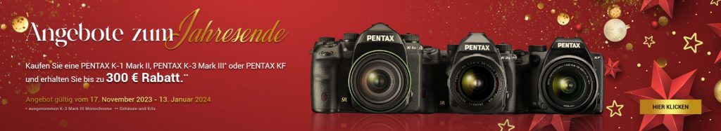 Pentax Winteraktion für Kameras – Bis zu € 300,– Sofort-Rabatt!