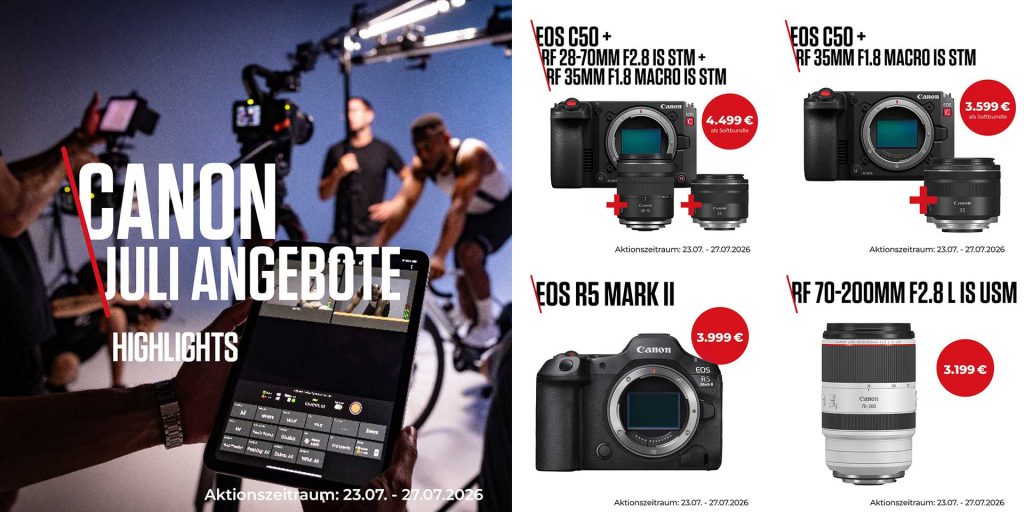Canon Juli-Angebote – bis zu € 905,– Rabatt!