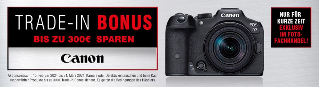 Canon Trade-In Aktion – bis zu € 300,– sichern!