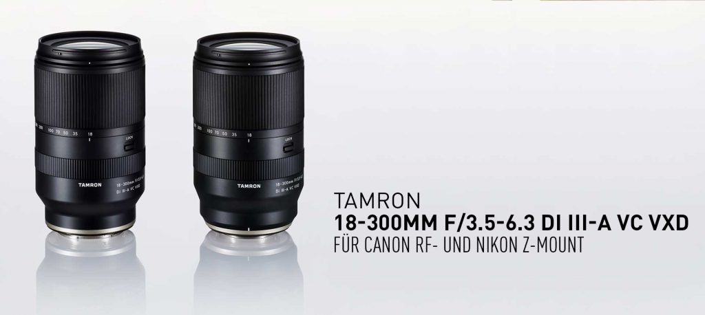 TAMRON 18-300mm F/3.5-6.3 Di III-A VC VXD für Canon RF- und Nikon Z-Mount